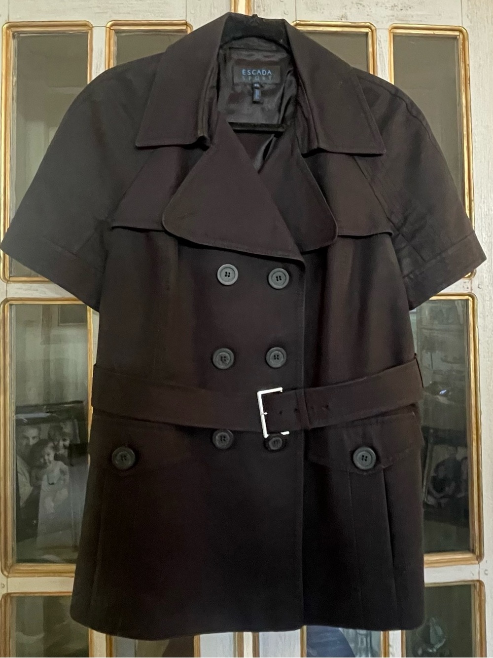 ESCADA SPORT - Black Short-Sleeve Trench Jacket L